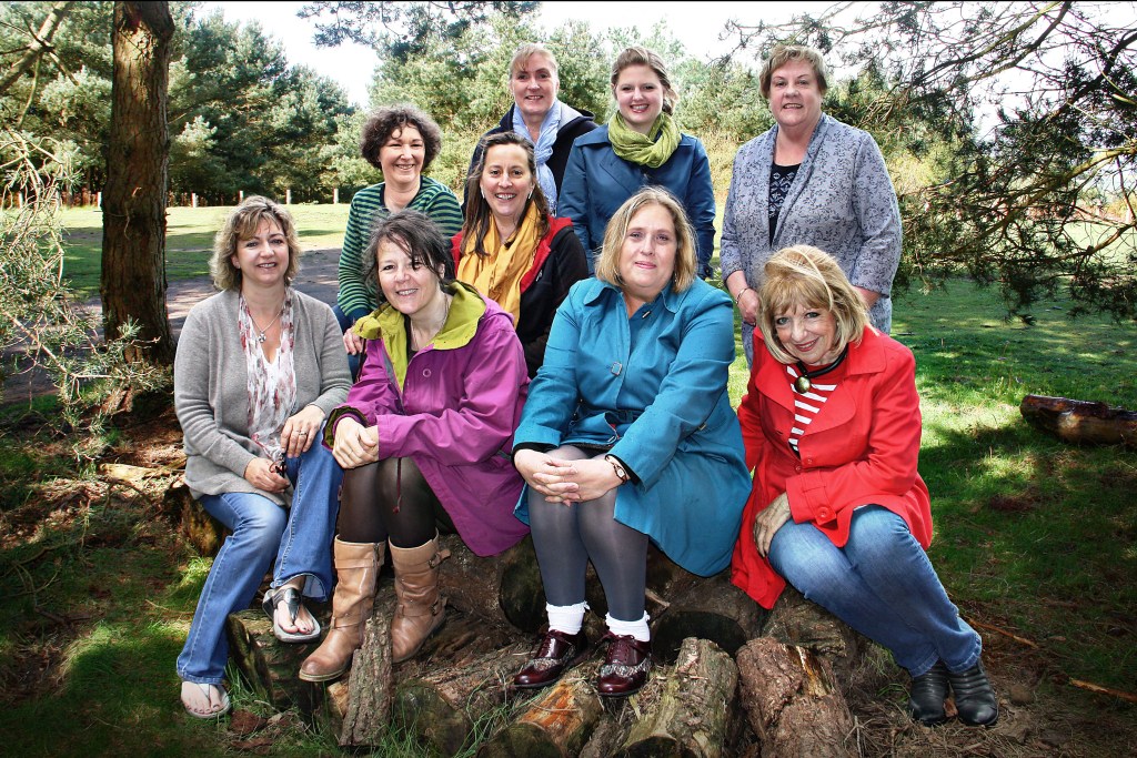 The amazing Discover Original Art creators, pretending we weren't freezing!